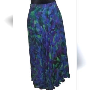 Lovely Coldwater Creek Reversible Midi Skirt in Blues.